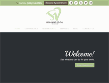 Tablet Screenshot of highlanddentalofhayward.com